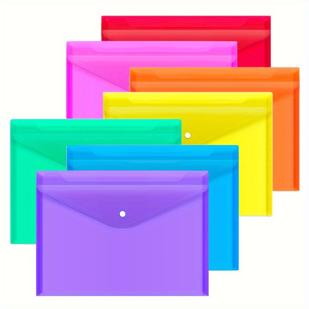Home Office Organization - ถุงใส่เอกสารขนาด A4/ขนาด Letter พร้อมกระดุมปิด - แฟ้มเอกสาร