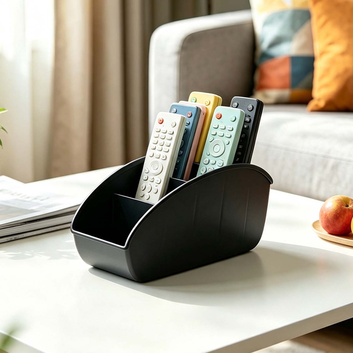 Home Office Freelancer - กล่องจัดระเบียบเอกสารแบบหลายช่องสำหรับวางบนโต๊ะทำงาน, กล่องเก็บรีโมท, เครื่องเขียน, แว่นตา, เครื่องสำอาง และของชิ้นเล็กๆ,