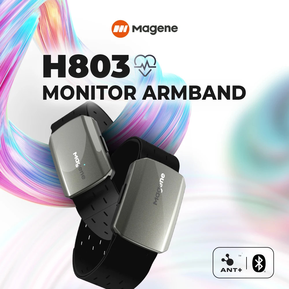 Monitor Arm Dual - เครื่องวัดอัตราการเต้นของหัวใจ Magene H803 แบบสายรัดแขน รองรับโหมดคู่ Bluetooth