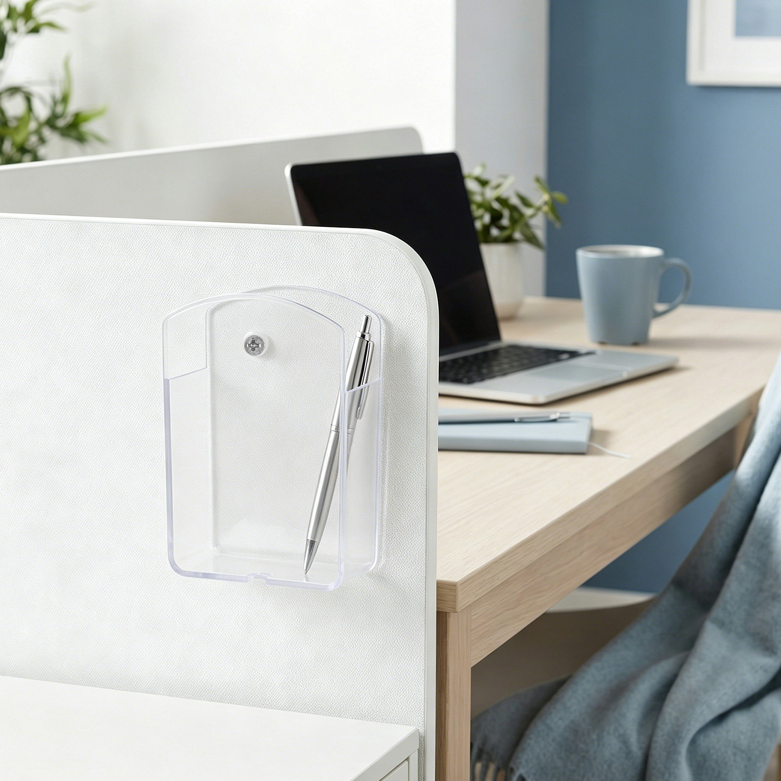 Home Office Box - ที่แขวนรีโมทคอนโทรลติดผนัง ขนาด 3.9x2.5x1.2 นิ้ว กล่องเก็บรีโมททีวี เครื่องปรับอากาศ