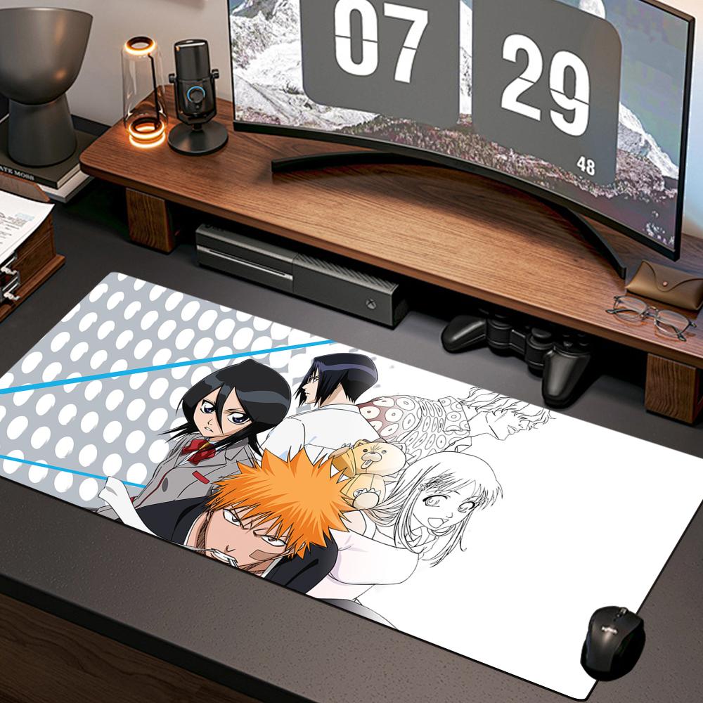 Home Office Bleaching - แผ่นรองเมาส์อนิเมะ Bleach แผ่นรองเมาส์คอมพิวเตอร์แบบใหม่ XXL แผ่นรองโต๊ะทำงาน ยางธรรมชาติ