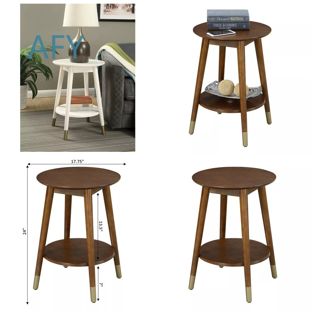 Home Office Of Ikea - โต๊ะข้างไม้พร้อมช่องเก็บของด้านล่าง สำหรับตกแต่งบ้านสไตล์ยุคกลาง โมเดิร์น สำนักงาน ห้องนั่งเล่น เฟอร์นิเจอร์สำหรับ