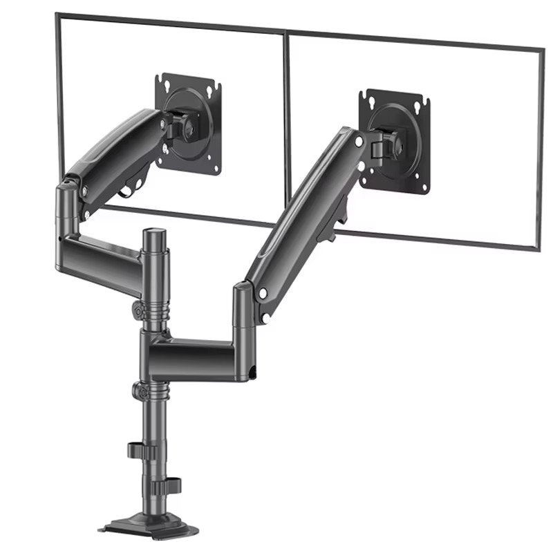 Monitor Arm Dual - ขาตั้งจอคอมพิวเตอร์แบบคู่ อลูมิเนียมอัลลอยด์ สีดำ ปรับเอียงได้ 90 องศา