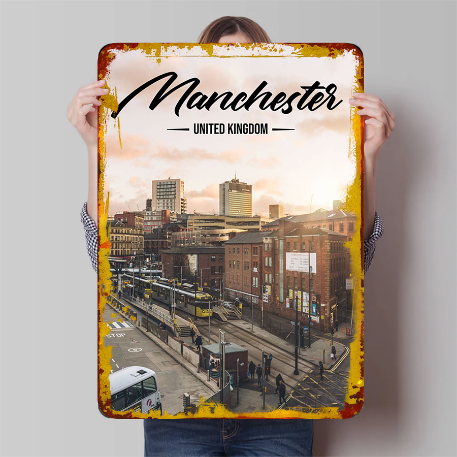 Manchester Skyline UK Metal Wa - Home Office In Uk บทวิจารณ์และราคา