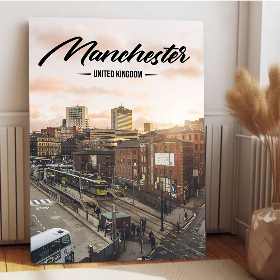 Manchester Skyline UK Metal Wa - Home Office In Uk บทวิจารณ์และราคา