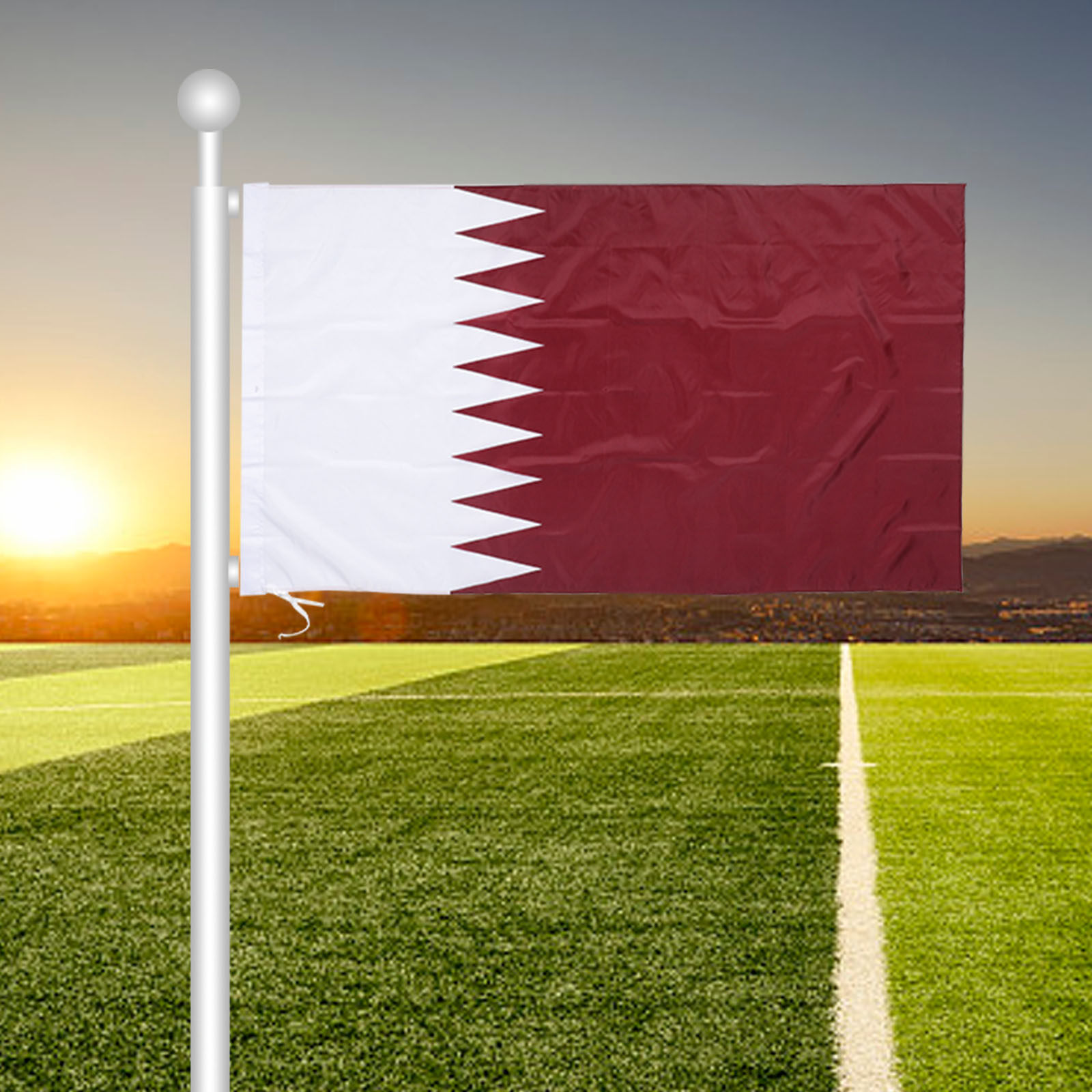 ธงชาติกาตาร์แบบแขวน ทำจากโพลีเ - Home Office Qatar บทวิจารณ์และราคา