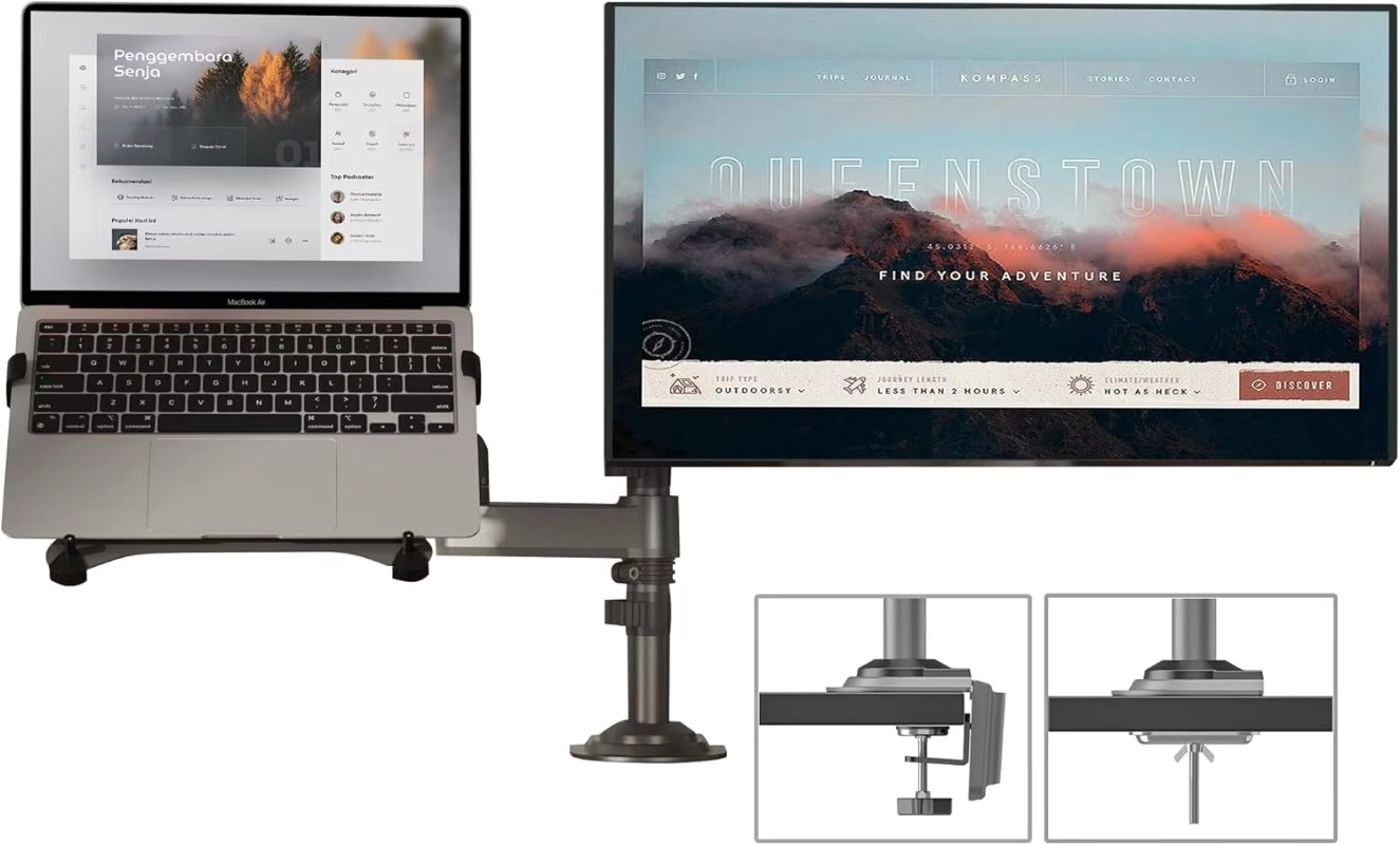ขาตั้งแล็ปท็อปแบบคู่ 2 in 1 พร - Monitor Arm Dual บทวิจารณ์และราคา