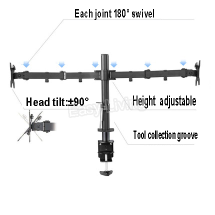 MS02เดสก์ท็อปหนีบ Full Motion  - Monitor Arm Dual บทวิจารณ์และราคา