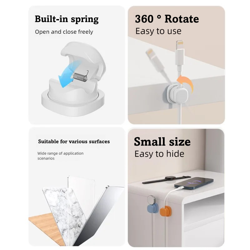 ที่เก็บสายไฟแบบกาว ตัวหนีบสายไ - Home Office Organization บทวิจารณ์และราคา