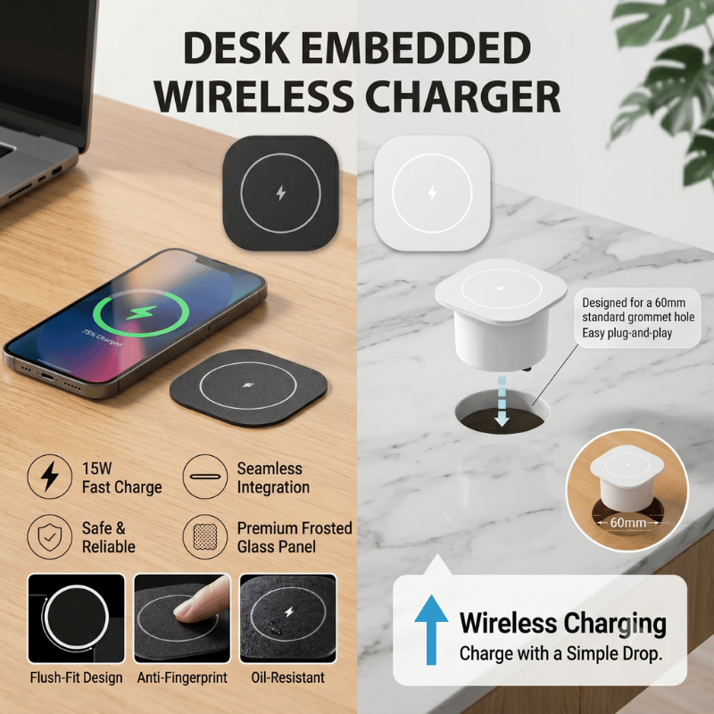 แท่นชาร์จไร้สายในตัว 15W แบบฝั - Home Office In Uk บทวิจารณ์และราคา