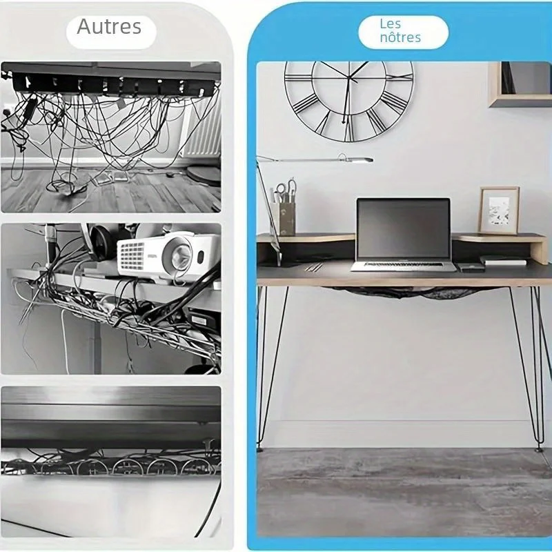 ตาข่ายจัดระเบียบสายไฟใต้โต๊ะ - - Home Office Organization บทวิจารณ์และราคา