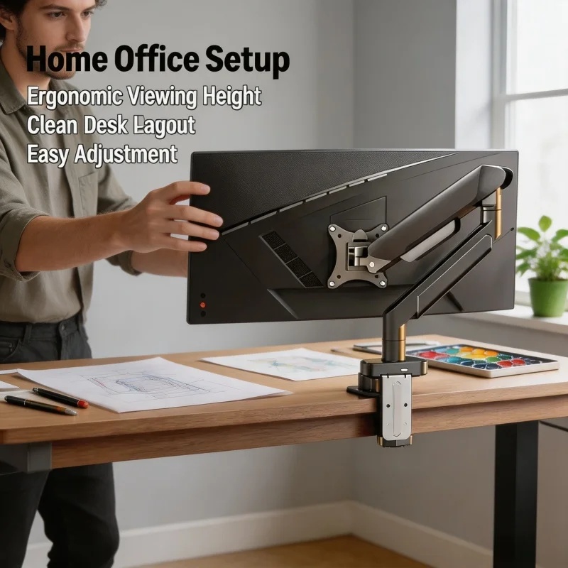 ขาตั้งจอภาพเดี่ยวสำหรับหน้าจอข - Monitor Arm Dual บทวิจารณ์และราคา