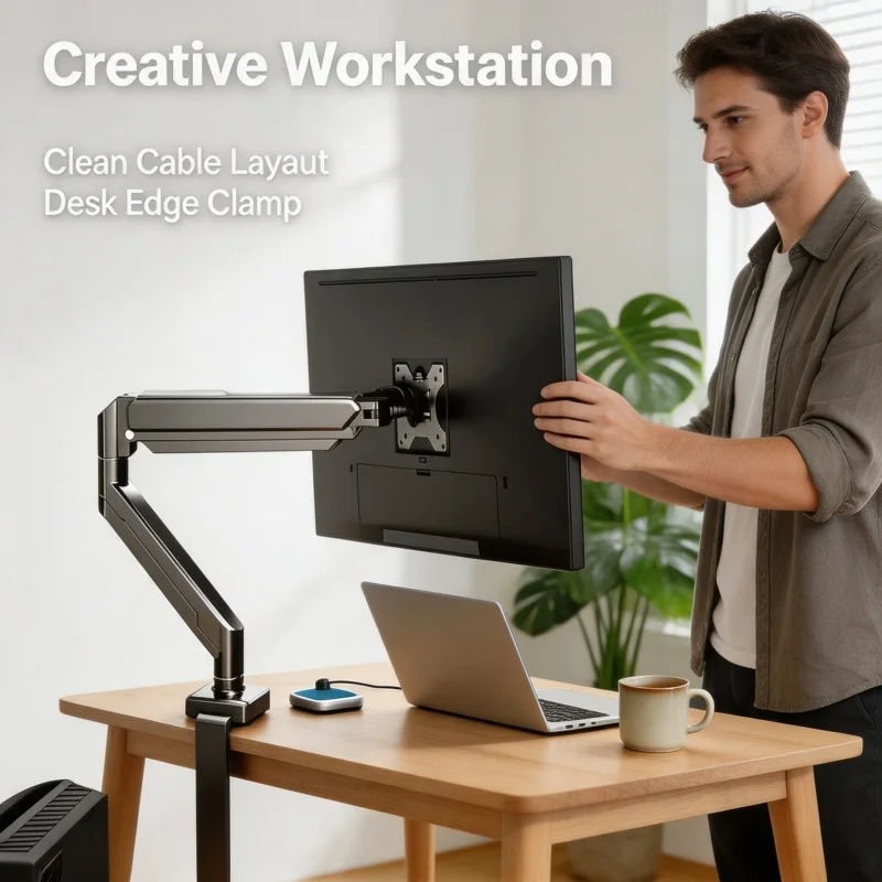ขาตั้งจอภาพเดี่ยวสำหรับหน้าจอข - Monitor Arm Dual บทวิจารณ์และราคา